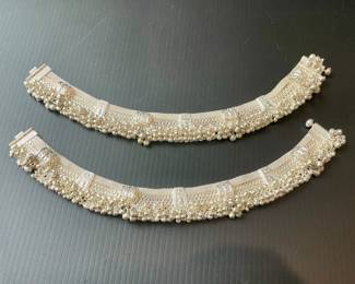 Silver wedding anklets