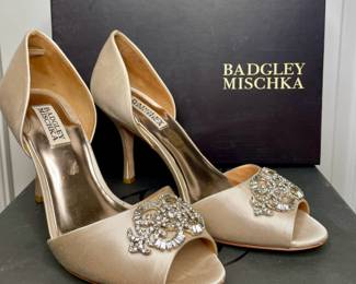Badgley Mischka embellished heels 