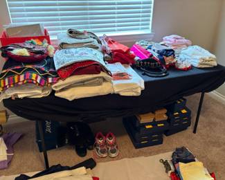 . . . linens and clothing