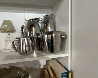 . . . chrome teapot, ice bucket and pitchers