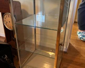 Coach glass display case with lock and key