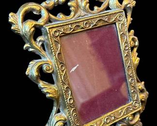 Antique Solid Brass Picture Frame 