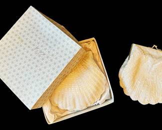 Two Vintage Beaded Shell Purses One New 