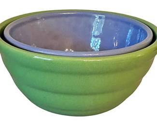 Two Bauer Pottery Beehive Ringware Bowls 