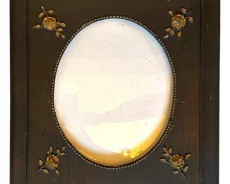 Antique Large Wooden Oval Frame 