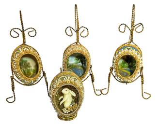 Handmade Antique Egg Ornament Dioramas 