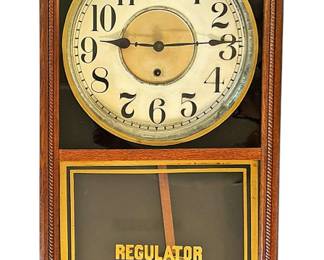 Antique Sessions Co Regulator Wall Clock 