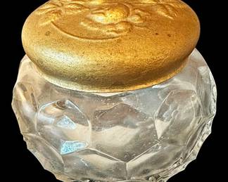 Antique Glass Powder Jar 