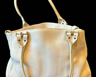 Cole Haan Village White Pebbled Leather 