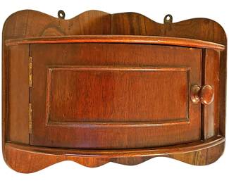 Walnut QuarterRound Corner Cabinet 