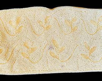 Vintage Marshall Field White Beaded Clutch 