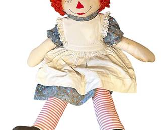 Antique 3Foot Tall Raggedy Ann Doll 