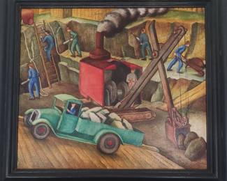 "Excavation" by Katherine Swan Work, listed, ca. 1930