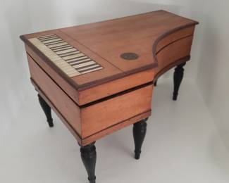 Antique Inlaid "Piano" Sewing / Music box