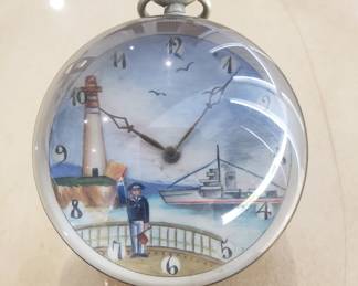 Antique Glass Ball Automatron Clock