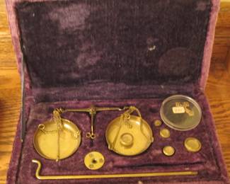 Vintage Brass Balance Jewelry Scale