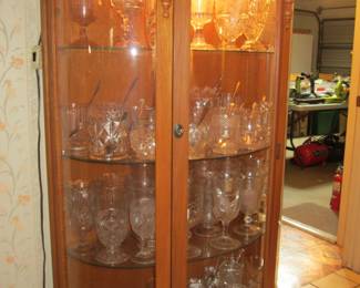 Bowed Glass Curio Cabinet