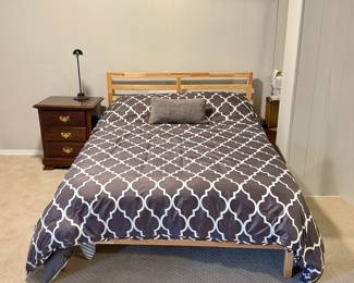 PAIR of Pottery Barn double beds with Temperpedic mattresses
