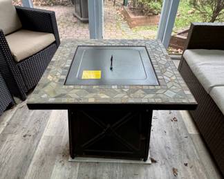 Hampton Bay propane Fire Pit with Lava Rocks