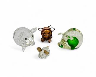 Vintage Glass Pigs
