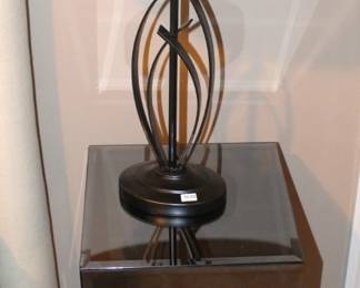 Mirror end table. 12" x 12" x 29" H.