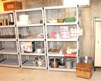 More plastic shelving for sale.