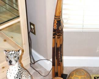 Animal statues.