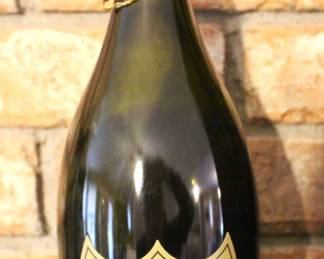 Empty Dom Perignon Champagne Bottle.