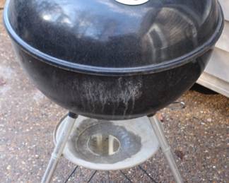 Weber Kettle charcoal barbecue grill.