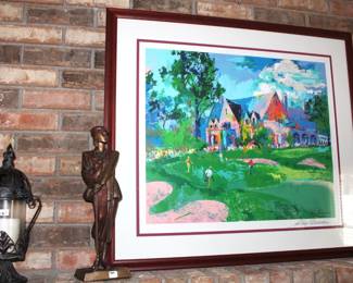 Signed Leroy Nieman framed print.