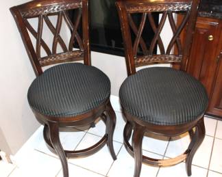 Pair black bar stools. We have a total of four stools.