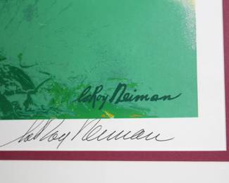 Signed LeRoy Neiman framed golf serigraph "Winged Foot".