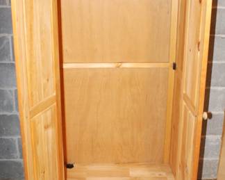 Pine Wardrobe. 37" W x 22" D x 72" H.