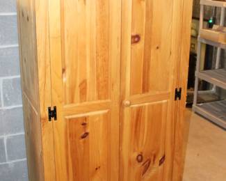 Pine Wardrobe. 37" W x 22" D x 72" H.