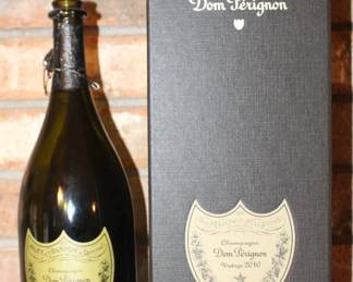 Dom Perignon Empty Champagne Bottle and Case.