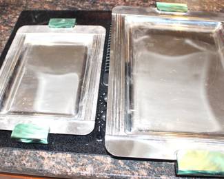 Pair of art deco trays.
