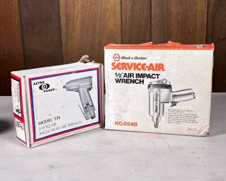 (2pc) [nib] Pneumatic Air Tools | Including a Black & Decker 0.4” air impact wrench and an Astro Power model 139 3/8” angle head air wrench.