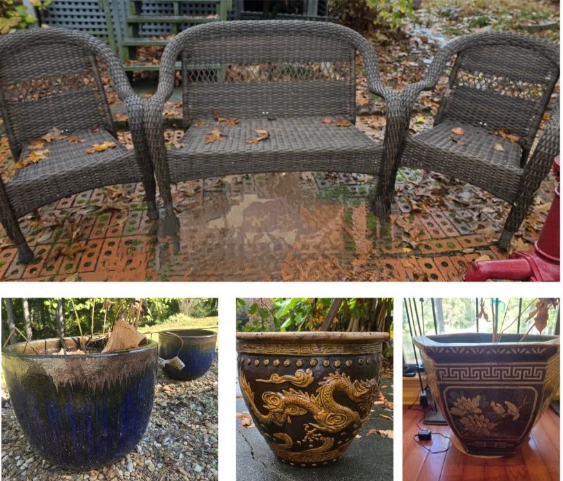 3 piece outdoor wicker furniture set