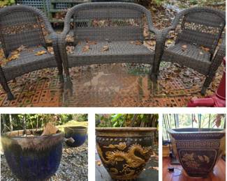 3 piece outdoor wicker furniture set