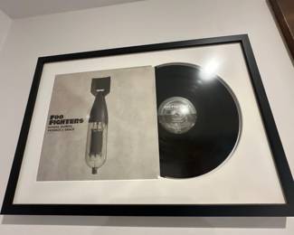 Foo Fighters album framed