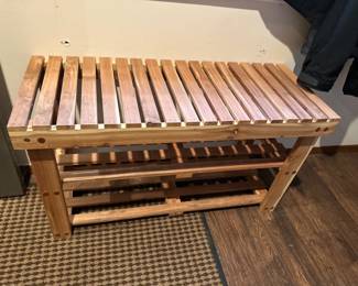 Wood bench
