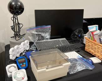 Office supplies, monitor & keyboards