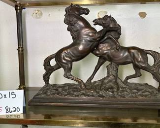 Fighting Horse Statue