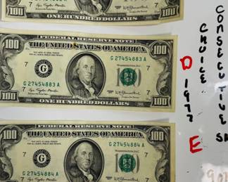 Consecutive $100 Bills
