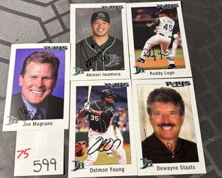 Rays Signed Cards