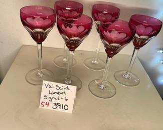 Val Saint Lambert Signed Glasses