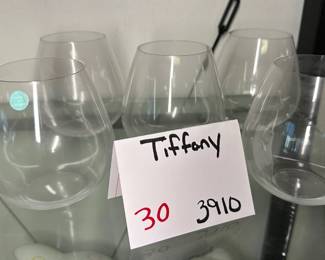 Tiffany & CO Stemless Wine Glasses