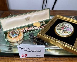Jewelry and Mirrored Tray