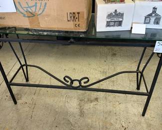 Glass Top Hall Table