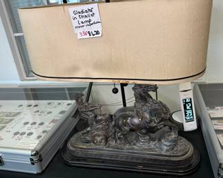Gladiator and Chariot Lamp